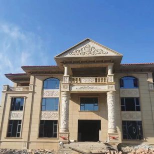 白城 黄金麻花岗岩别墅外墙干挂