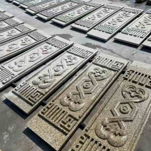 白城 黄金麻花岗岩外墙雕刻板