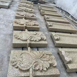 白城 黄金麻花岗岩别墅外墙雕刻板
