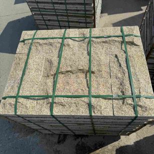 白城 黄金麻花岗岩石材自然面蘑菇石成品