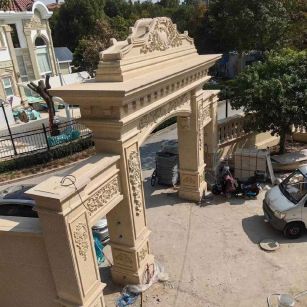 白城 黄金麻荔枝面花岗岩别墅门楼