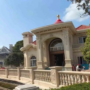 白城 黄金麻花岗岩欧式别墅