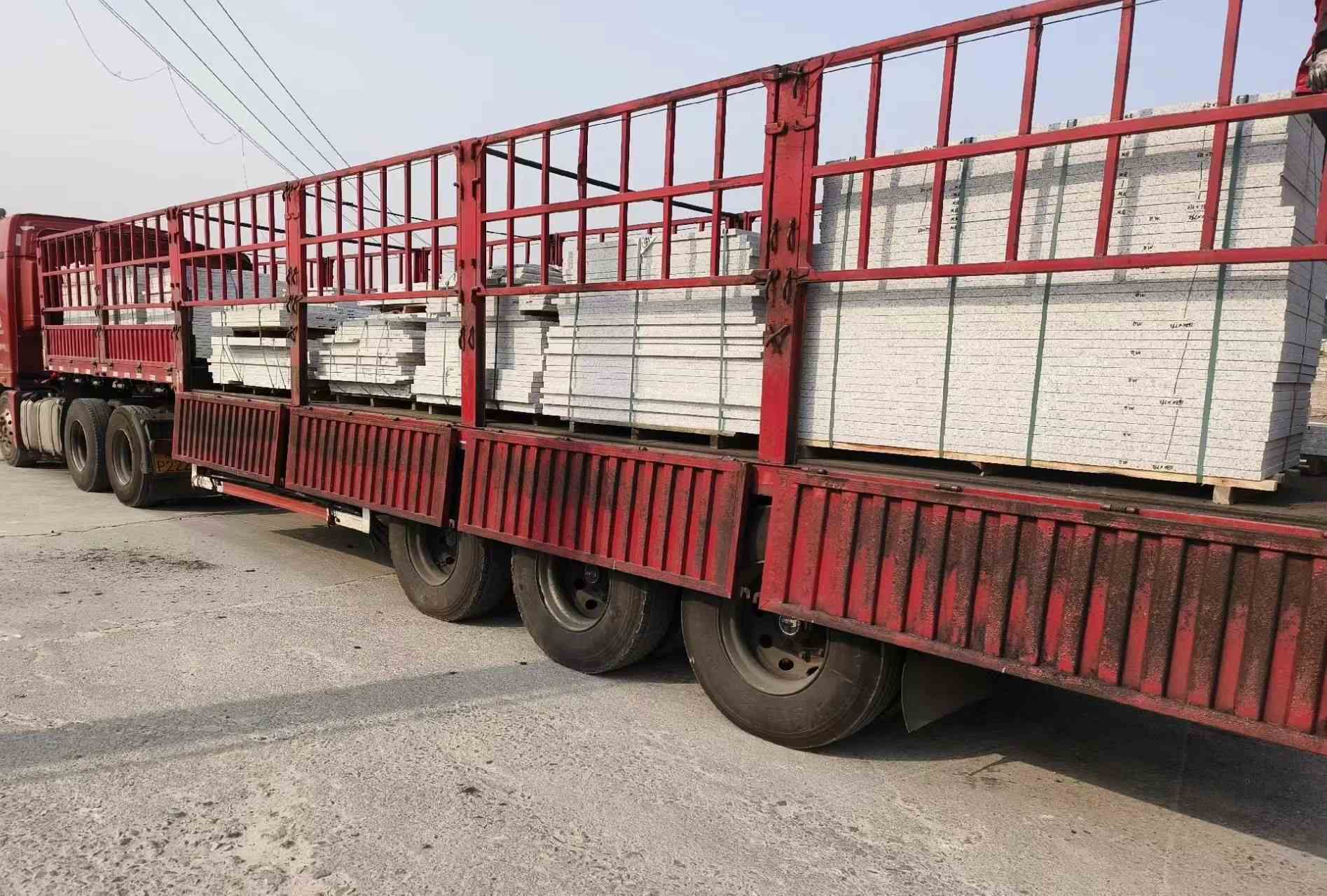 白城 白麻荔枝面外墙干挂，工厂装车日常