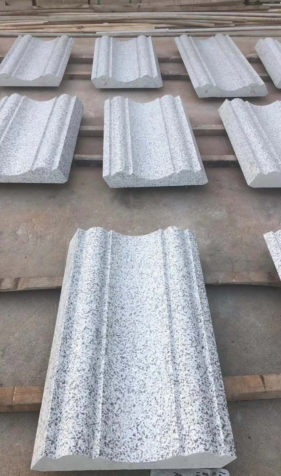 白城 白麻花岗岩光面别墅线条