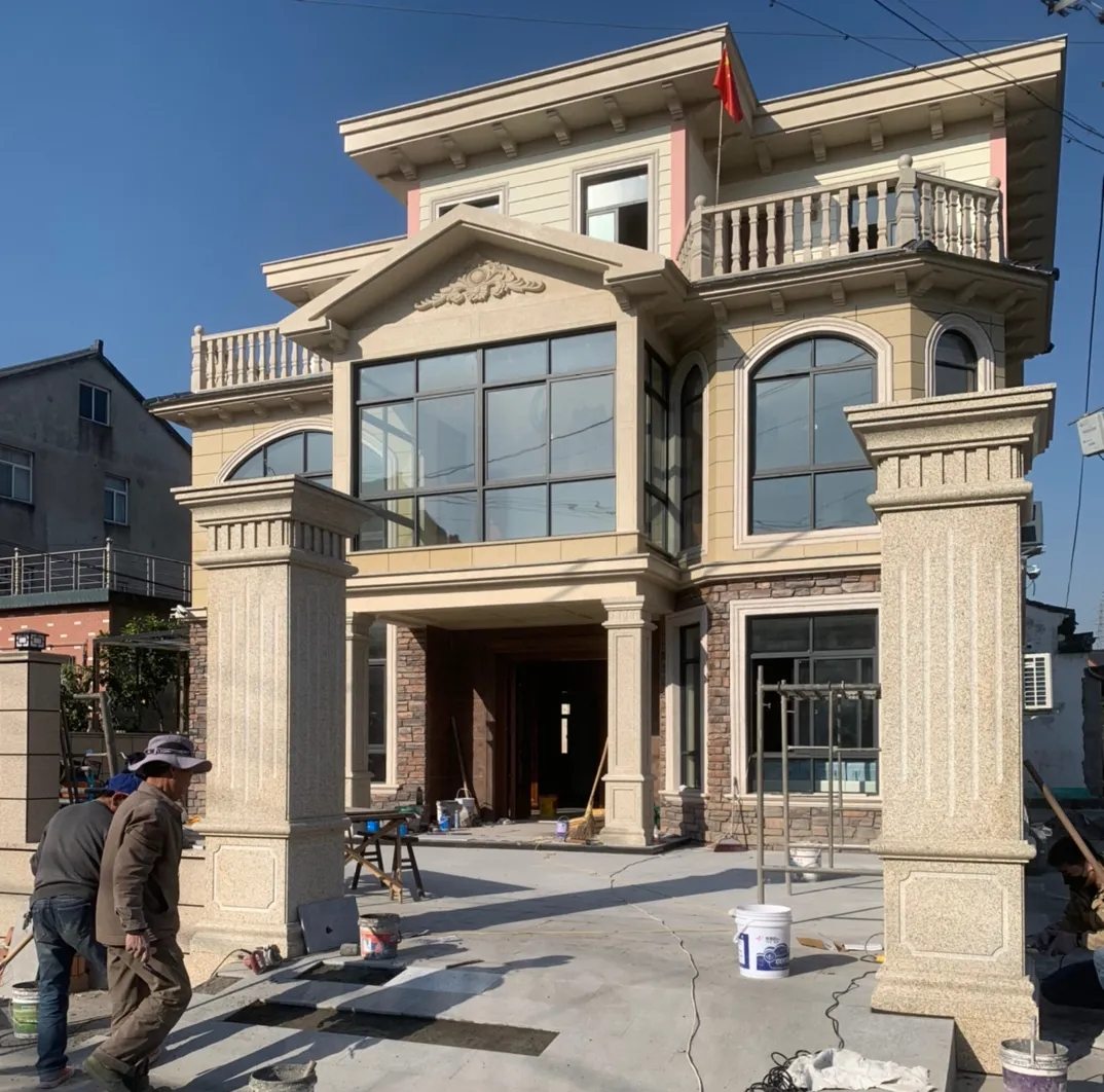 白城 黄金麻花岗岩荔枝面别墅外墙干挂私家专属