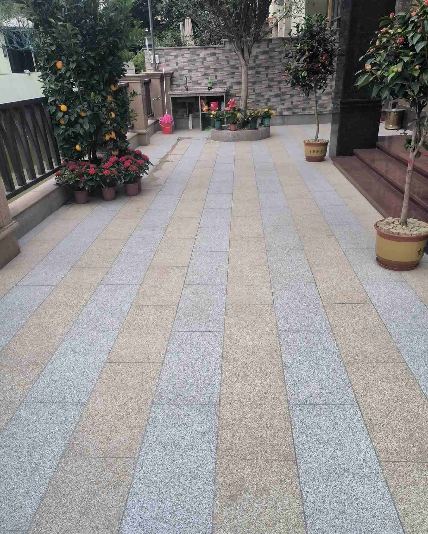 白城 黄金麻白麻荔枝面庭院铺装展示