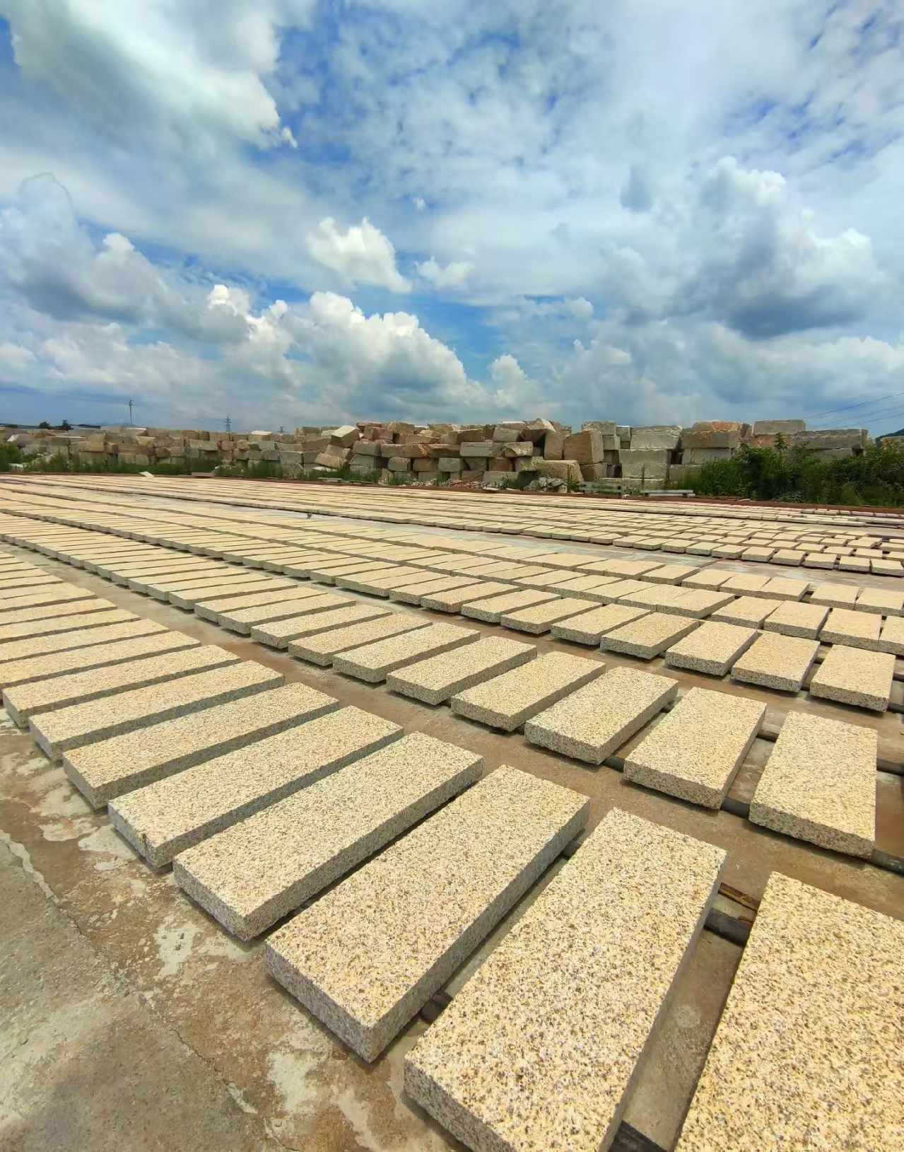 白城 黄金麻荔枝面花岗岩石材地铺石防护中