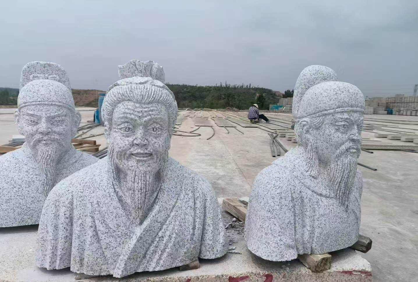 白城 白麻花岗岩石材人物立体雕刻