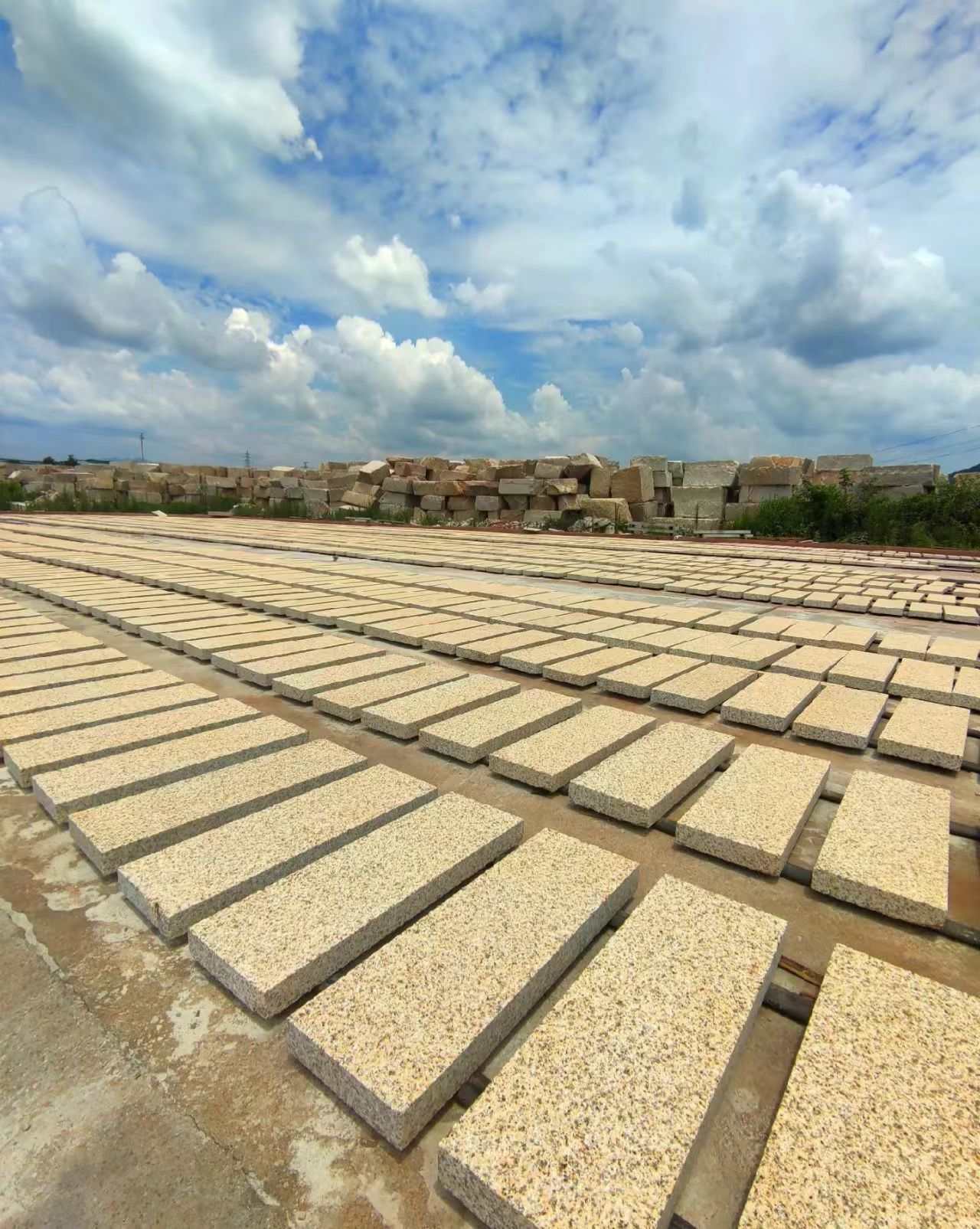 白城 黄金麻花岗岩荔枝面地铺石防护中